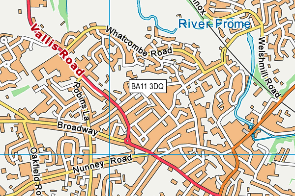 BA11 3DQ map - OS VectorMap District (Ordnance Survey)