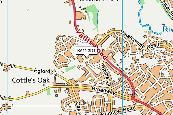 BA11 3DT map - OS VectorMap District (Ordnance Survey)