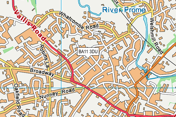 BA11 3DU map - OS VectorMap District (Ordnance Survey)