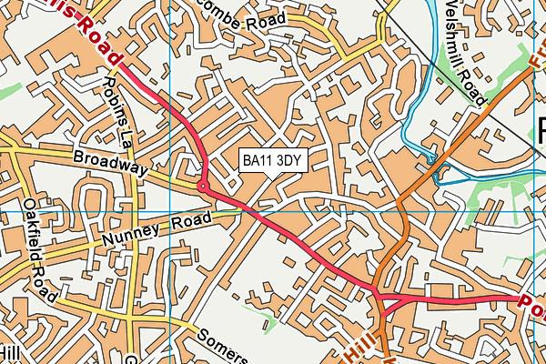 BA11 3DY map - OS VectorMap District (Ordnance Survey)