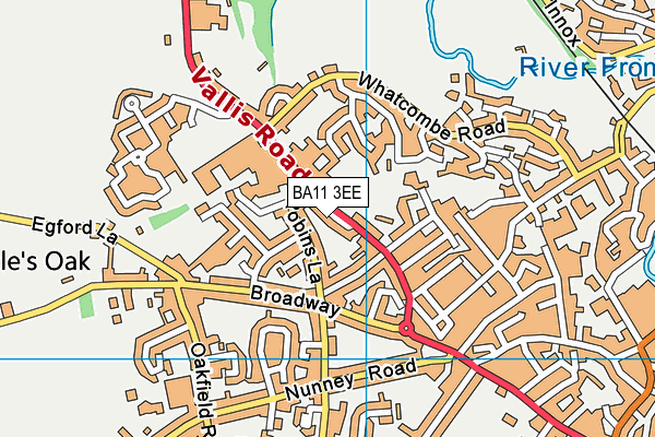 BA11 3EE map - OS VectorMap District (Ordnance Survey)