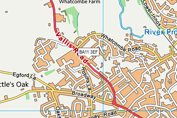 BA11 3EF map - OS VectorMap District (Ordnance Survey)