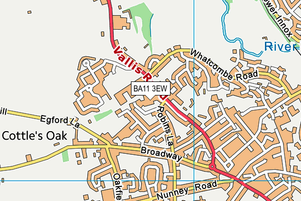 BA11 3EW map - OS VectorMap District (Ordnance Survey)