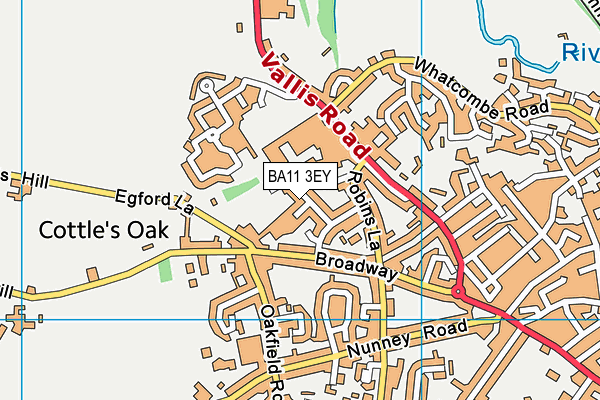 BA11 3EY map - OS VectorMap District (Ordnance Survey)