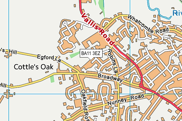 BA11 3EZ map - OS VectorMap District (Ordnance Survey)