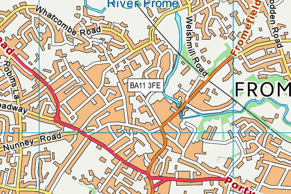 BA11 3FE map - OS VectorMap District (Ordnance Survey)