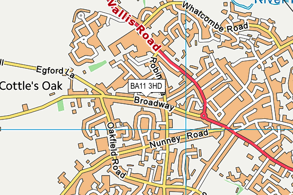 BA11 3HD map - OS VectorMap District (Ordnance Survey)