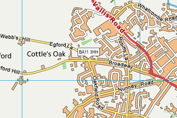 BA11 3HH map - OS VectorMap District (Ordnance Survey)