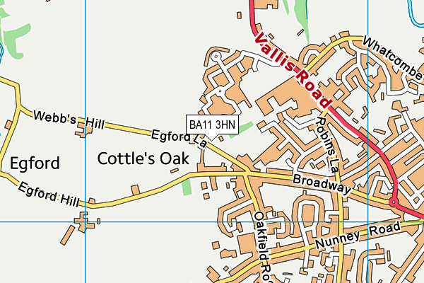 BA11 3HN map - OS VectorMap District (Ordnance Survey)