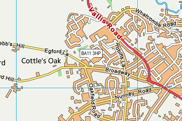 BA11 3HP map - OS VectorMap District (Ordnance Survey)