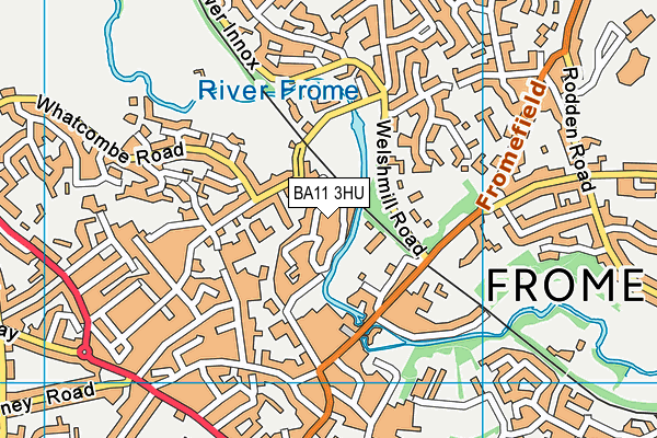 BA11 3HU map - OS VectorMap District (Ordnance Survey)