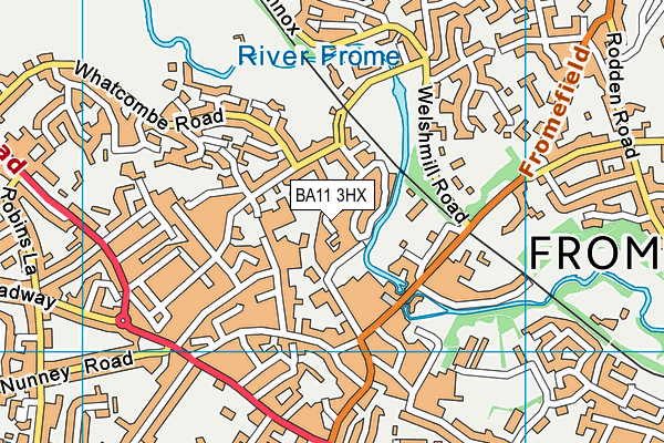 BA11 3HX map - OS VectorMap District (Ordnance Survey)