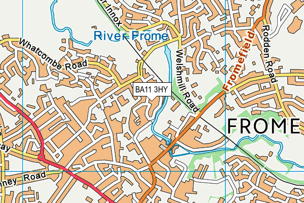 BA11 3HY map - OS VectorMap District (Ordnance Survey)