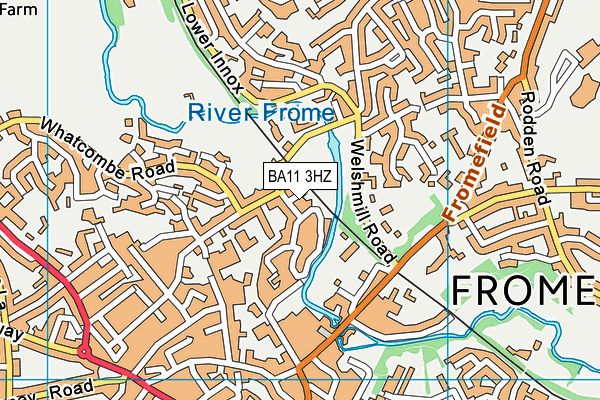 BA11 3HZ map - OS VectorMap District (Ordnance Survey)