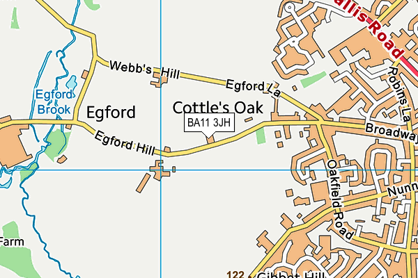 BA11 3JH map - OS VectorMap District (Ordnance Survey)