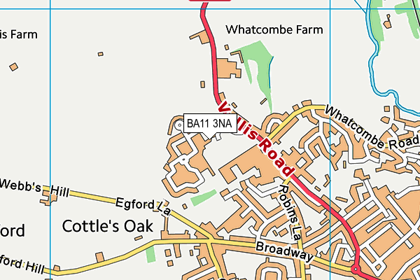 BA11 3NA map - OS VectorMap District (Ordnance Survey)