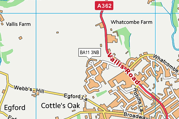 BA11 3NB map - OS VectorMap District (Ordnance Survey)