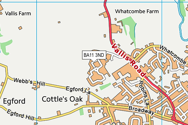 BA11 3ND map - OS VectorMap District (Ordnance Survey)