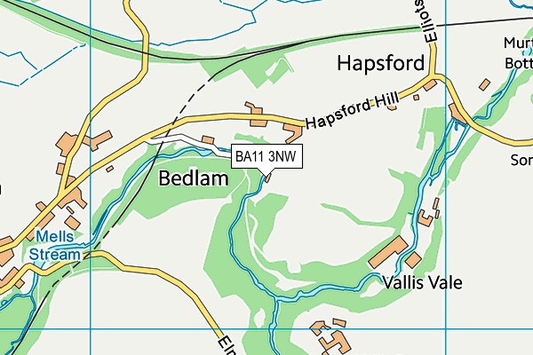 BA11 3NW map - OS VectorMap District (Ordnance Survey)