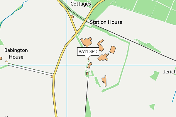 BA11 3PD map - OS VectorMap District (Ordnance Survey)