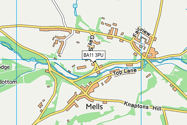 BA11 3PU map - OS VectorMap District (Ordnance Survey)