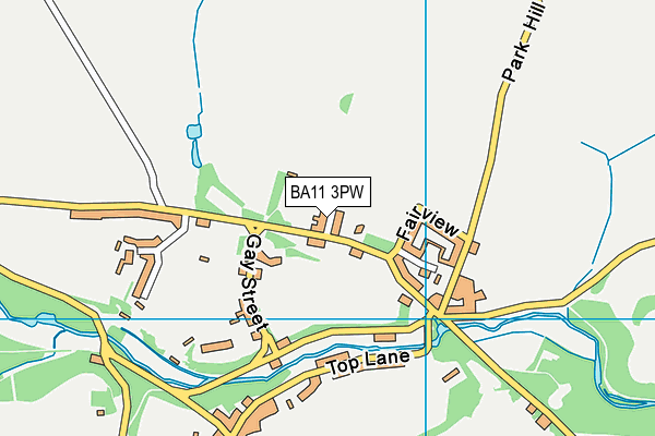 BA11 3PW map - OS VectorMap District (Ordnance Survey)
