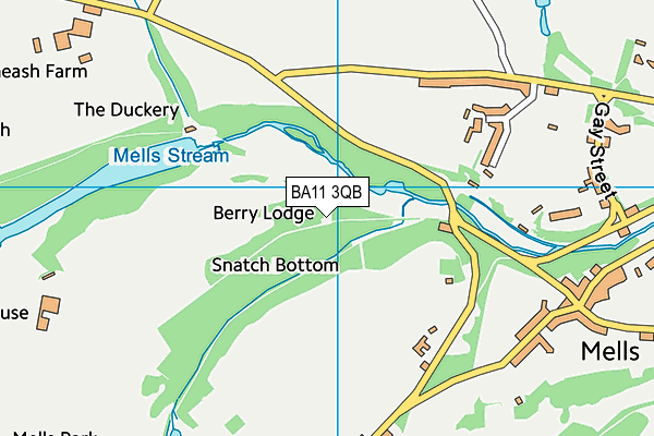 BA11 3QB map - OS VectorMap District (Ordnance Survey)