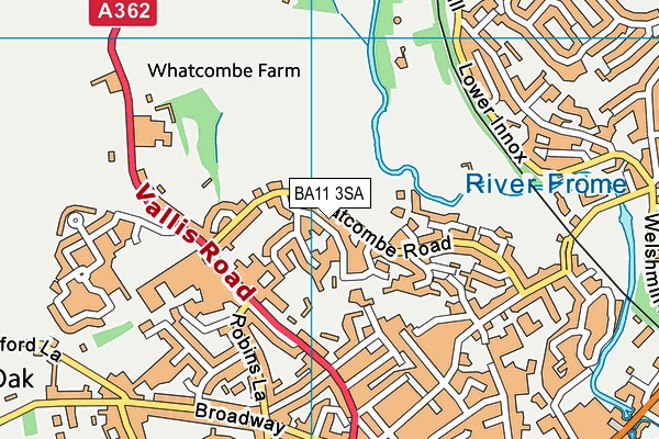 BA11 3SA map - OS VectorMap District (Ordnance Survey)