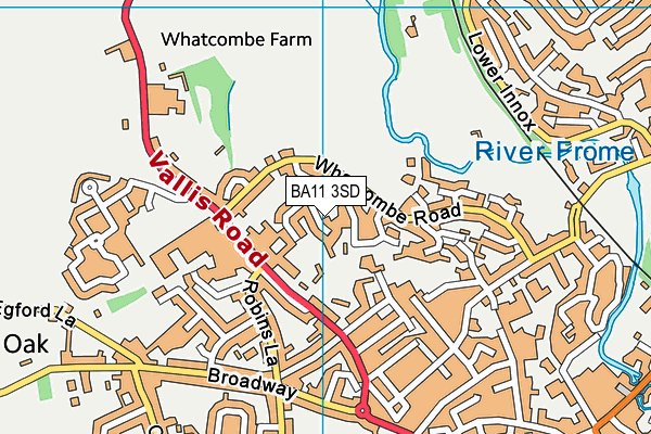 BA11 3SD map - OS VectorMap District (Ordnance Survey)