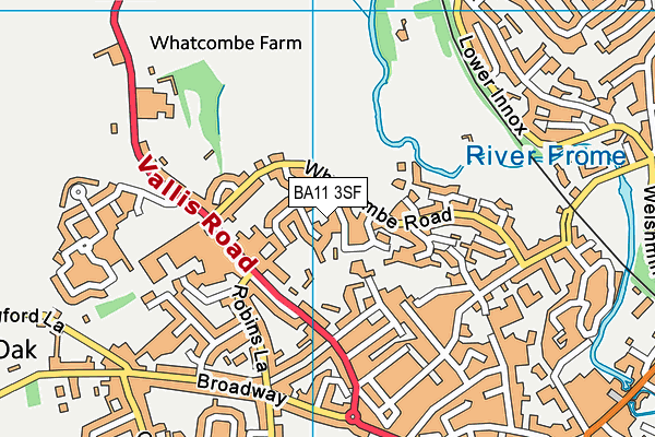 BA11 3SF map - OS VectorMap District (Ordnance Survey)