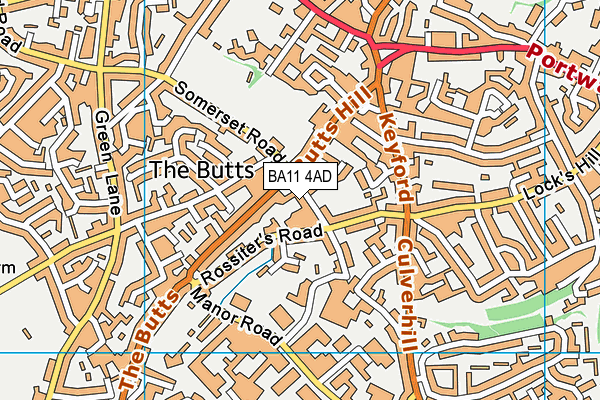 BA11 4AD map - OS VectorMap District (Ordnance Survey)