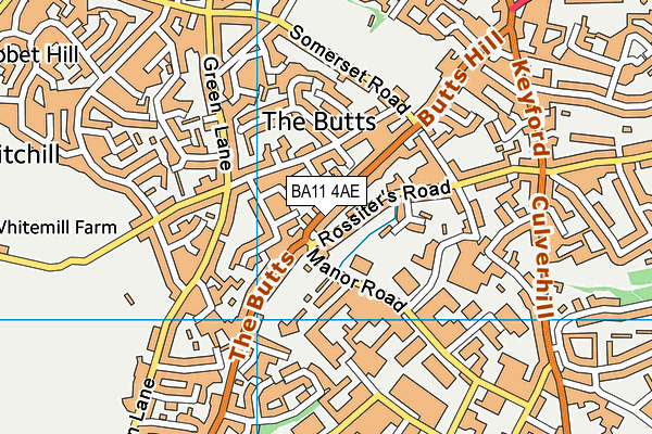 BA11 4AE map - OS VectorMap District (Ordnance Survey)