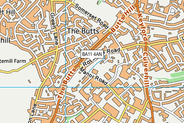 BA11 4AN map - OS VectorMap District (Ordnance Survey)