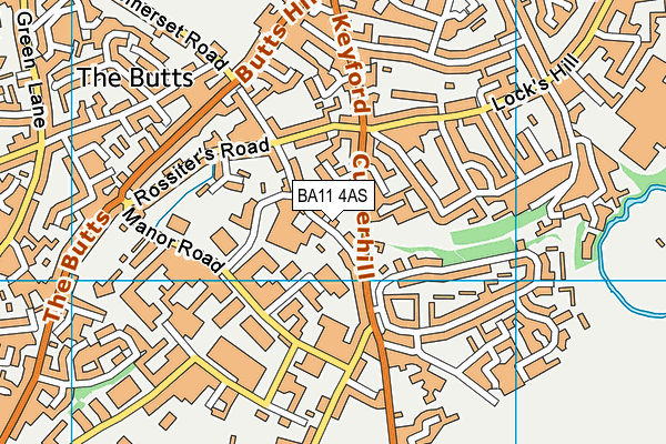 BA11 4AS map - OS VectorMap District (Ordnance Survey)