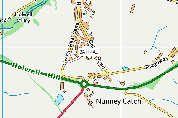 BA11 4AU map - OS VectorMap District (Ordnance Survey)