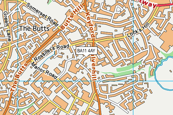 BA11 4AY map - OS VectorMap District (Ordnance Survey)