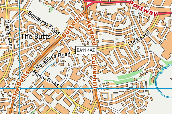 BA11 4AZ map - OS VectorMap District (Ordnance Survey)