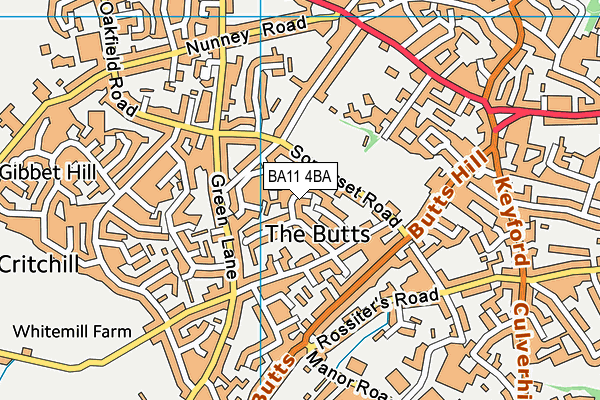 BA11 4BA map - OS VectorMap District (Ordnance Survey)