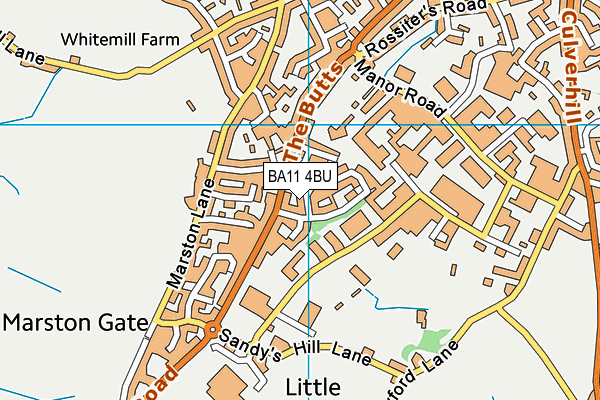 BA11 4BU map - OS VectorMap District (Ordnance Survey)