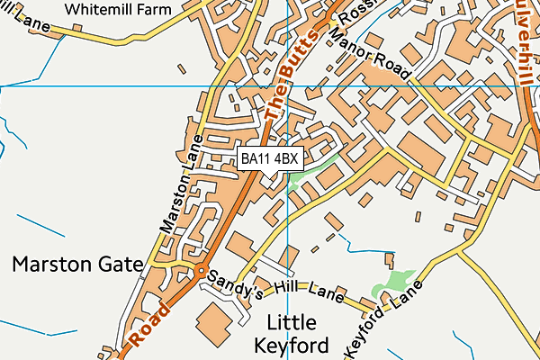BA11 4BX map - OS VectorMap District (Ordnance Survey)