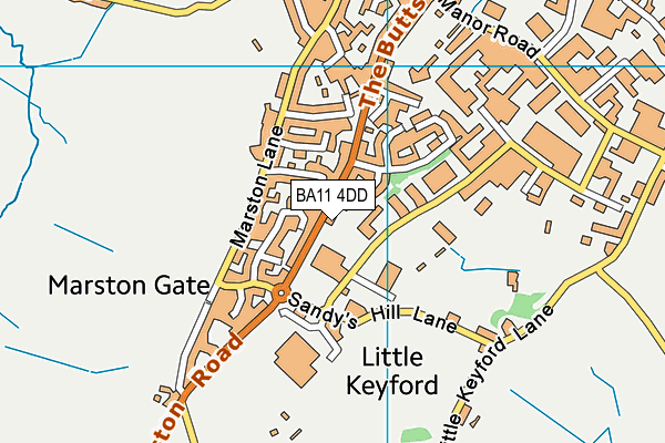 BA11 4DD map - OS VectorMap District (Ordnance Survey)