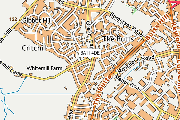 BA11 4DE map - OS VectorMap District (Ordnance Survey)