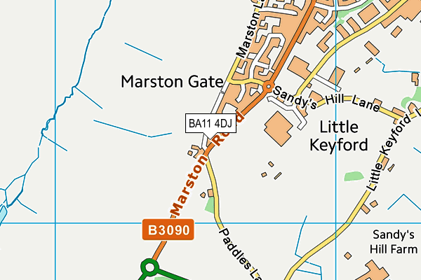 BA11 4DJ map - OS VectorMap District (Ordnance Survey)