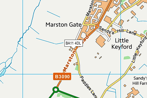 BA11 4DL map - OS VectorMap District (Ordnance Survey)