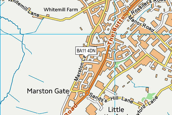 BA11 4DN map - OS VectorMap District (Ordnance Survey)