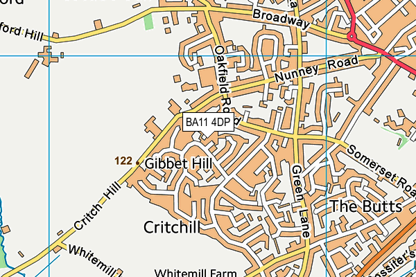 BA11 4DP map - OS VectorMap District (Ordnance Survey)