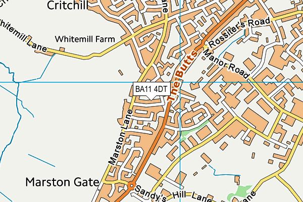 BA11 4DT map - OS VectorMap District (Ordnance Survey)