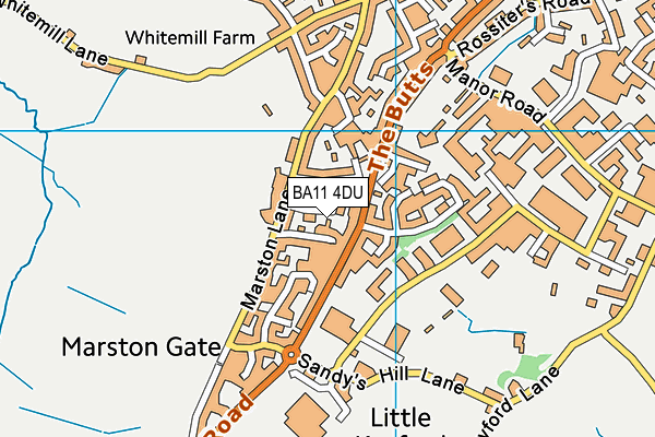 BA11 4DU map - OS VectorMap District (Ordnance Survey)