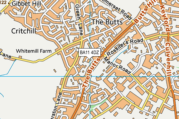 BA11 4DZ map - OS VectorMap District (Ordnance Survey)