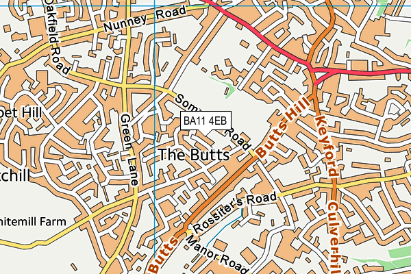 BA11 4EB map - OS VectorMap District (Ordnance Survey)